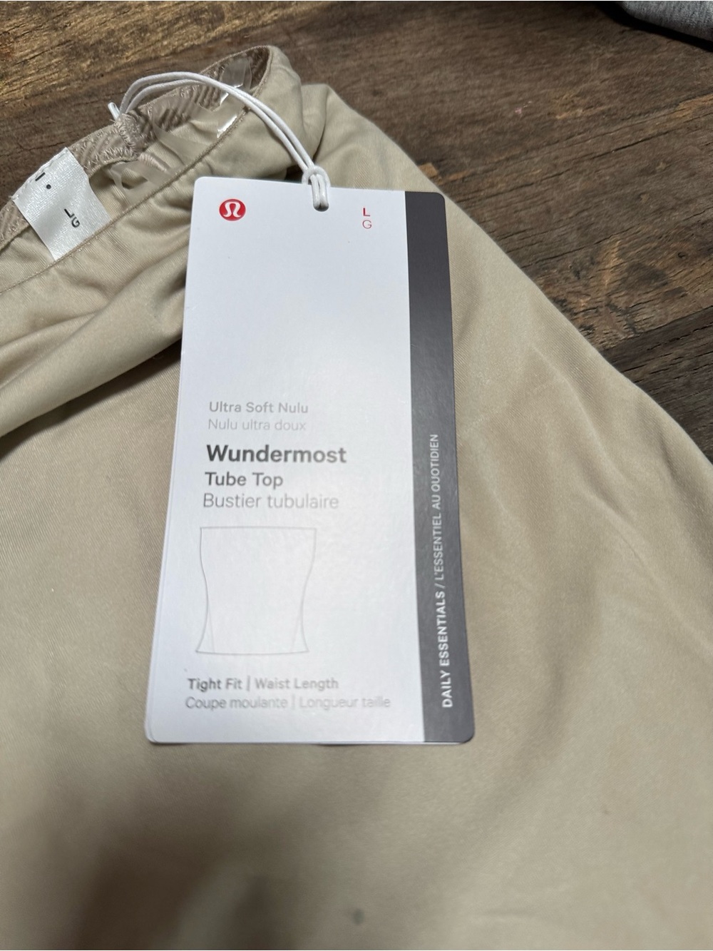 lululemon athletica Wundermost Tube Top in Beige - Picture 2 of 2